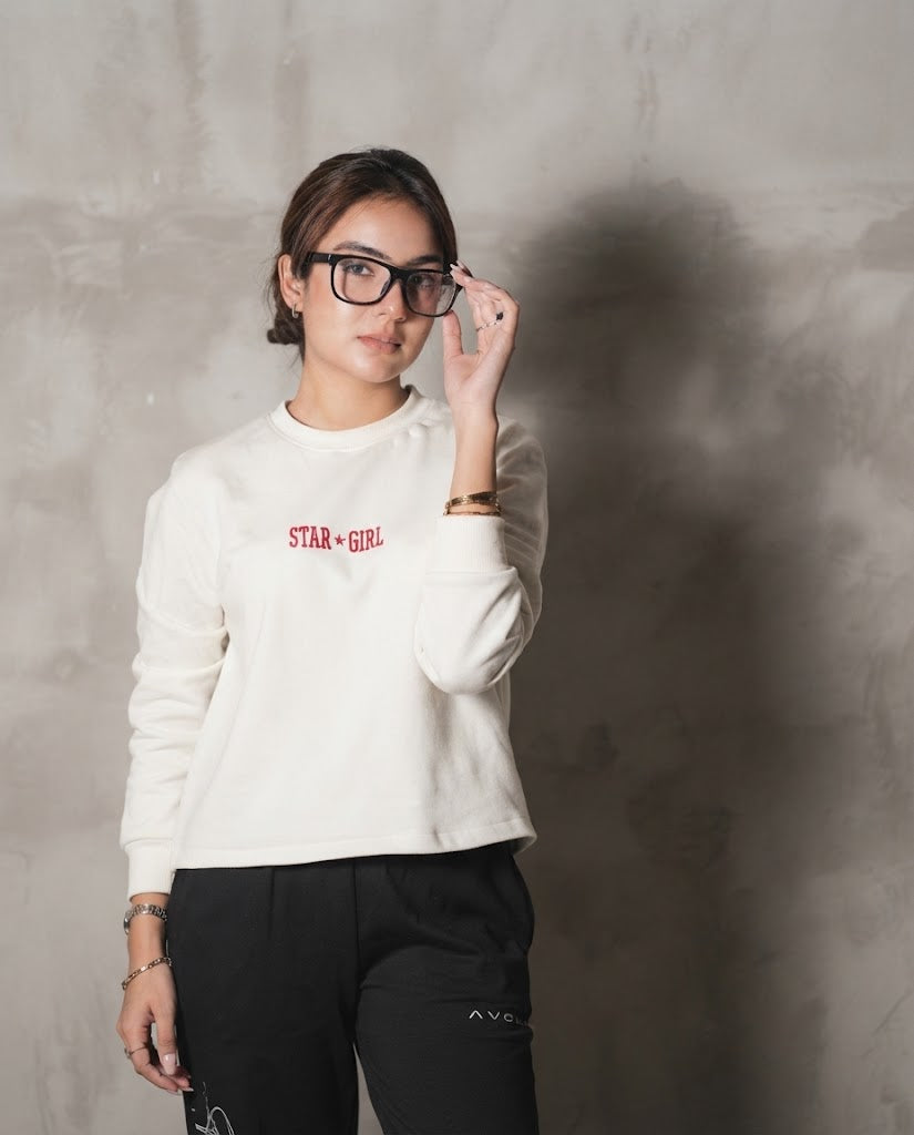 STAR GIRL — PREMIUM CROPPED SWEATSHIRT