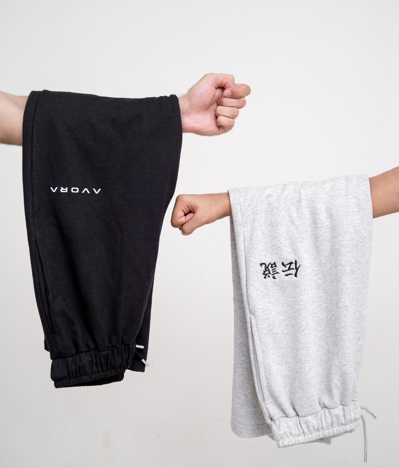 AVORA Bundle of 2 Black & Grey Trousers